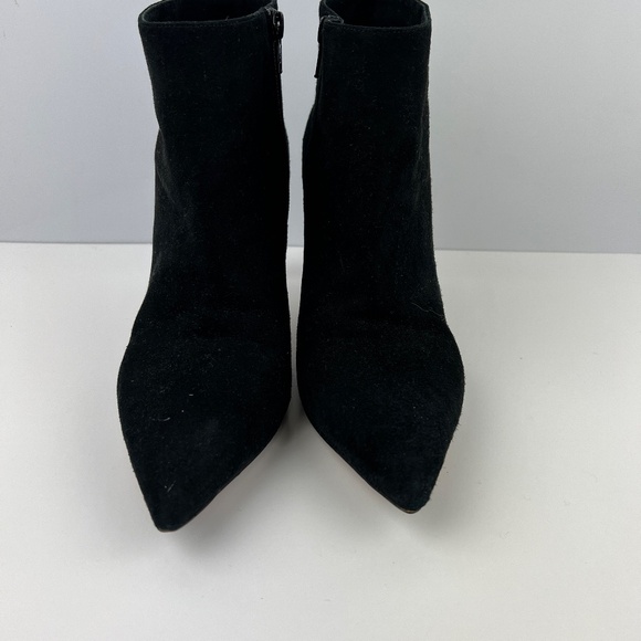 Vince Black Suede Heeled Booties Womens Size 9 - Picture 3 of 7
